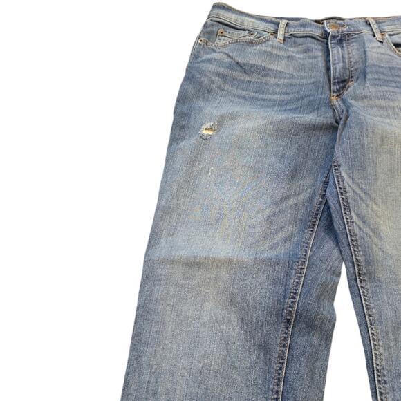 Banana Republic Light Wash Distressed Girlfriend Mid Rise Jeans Size 29 8 - Picture 5 of 8